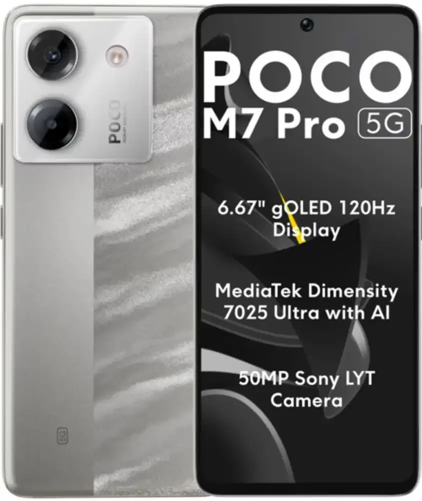 Xiaomi Poco M7 Pro 5G Hitam RAM 8/256 GB Garansi Resmi Original Murah