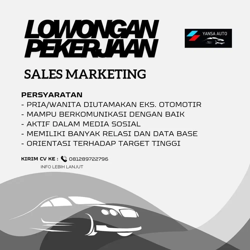 Lowongan pekerjaan marketing
