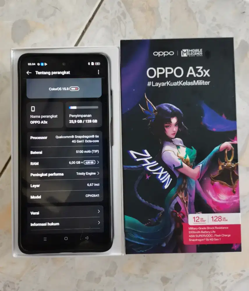 Oppo A3x 8/128 garansi resmi on
