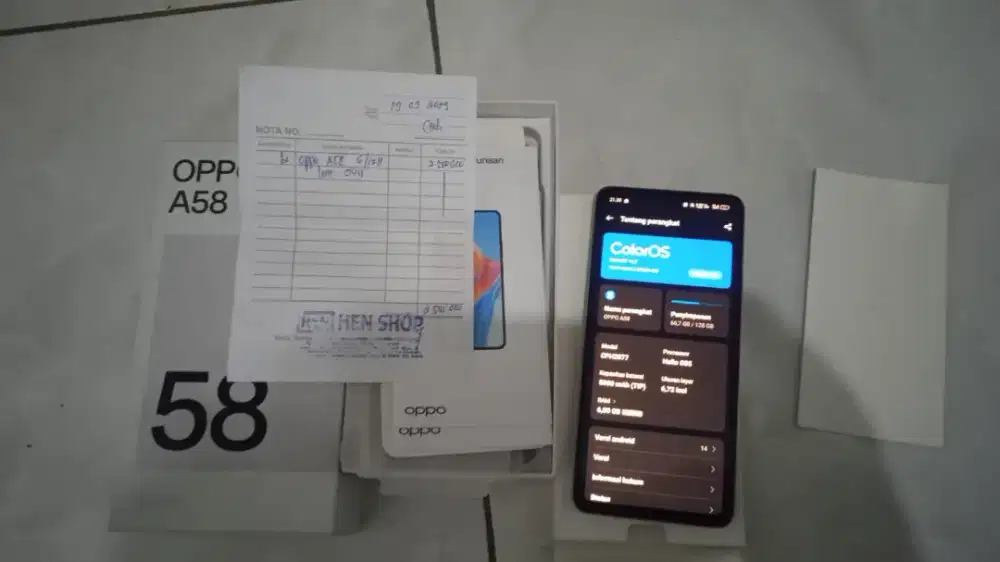 Oppo A58 6GB | 128GB full set