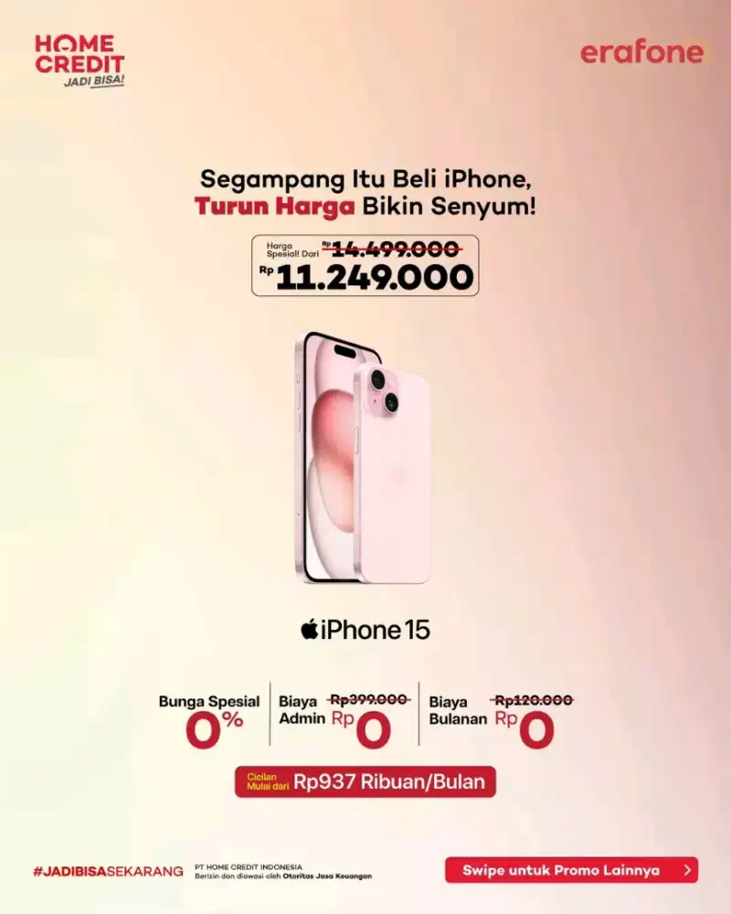 segampang itu dapatkan cicilan gadged  bunga 0%