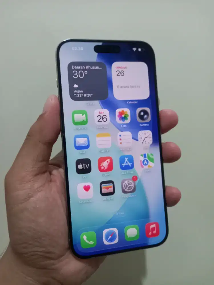 IPhone 15 Pro Max 256Gb Ex IBox Natural Titanium Fullset ori mulus