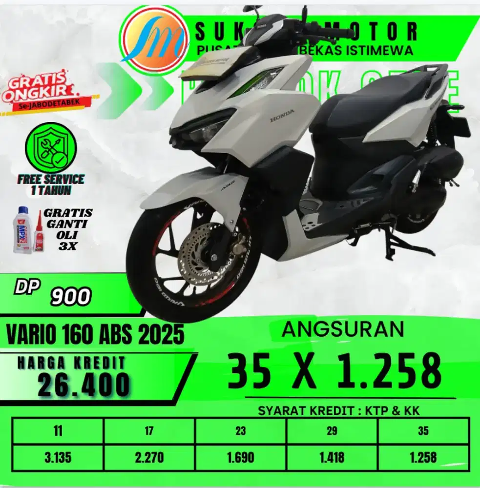 VARIO 160 ABS TAHUN 2025 MOTOR BEKAS RASA BARU