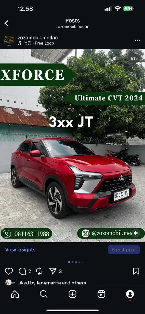 Mitsubishi XForce Ultimate 2024 Red