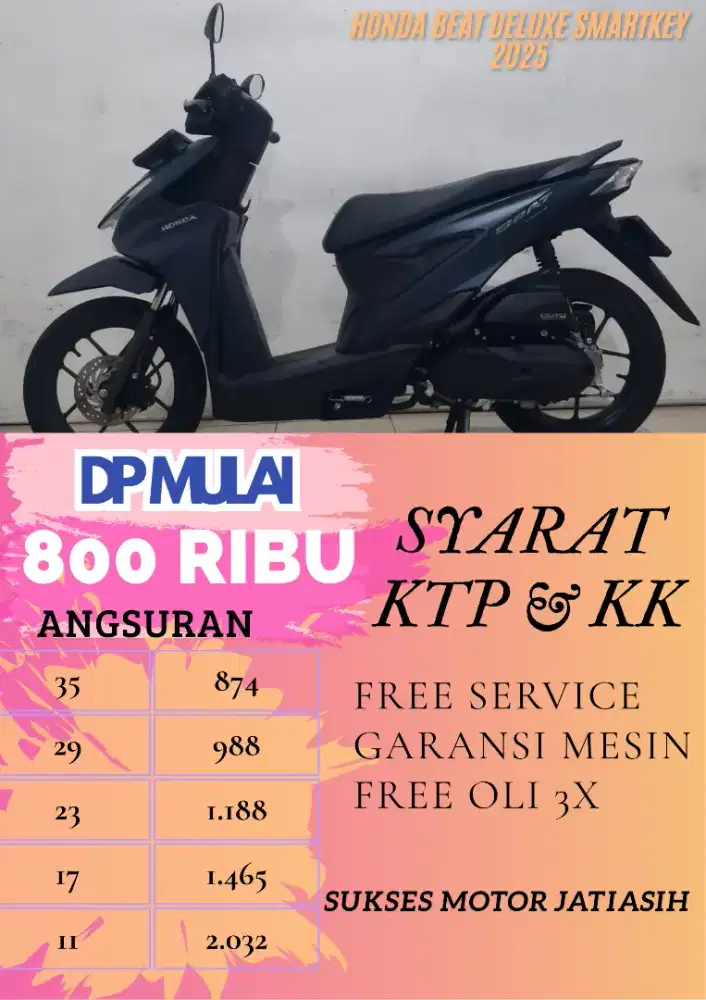 HONDA BEAT DELUXE SMARTKEY 2025