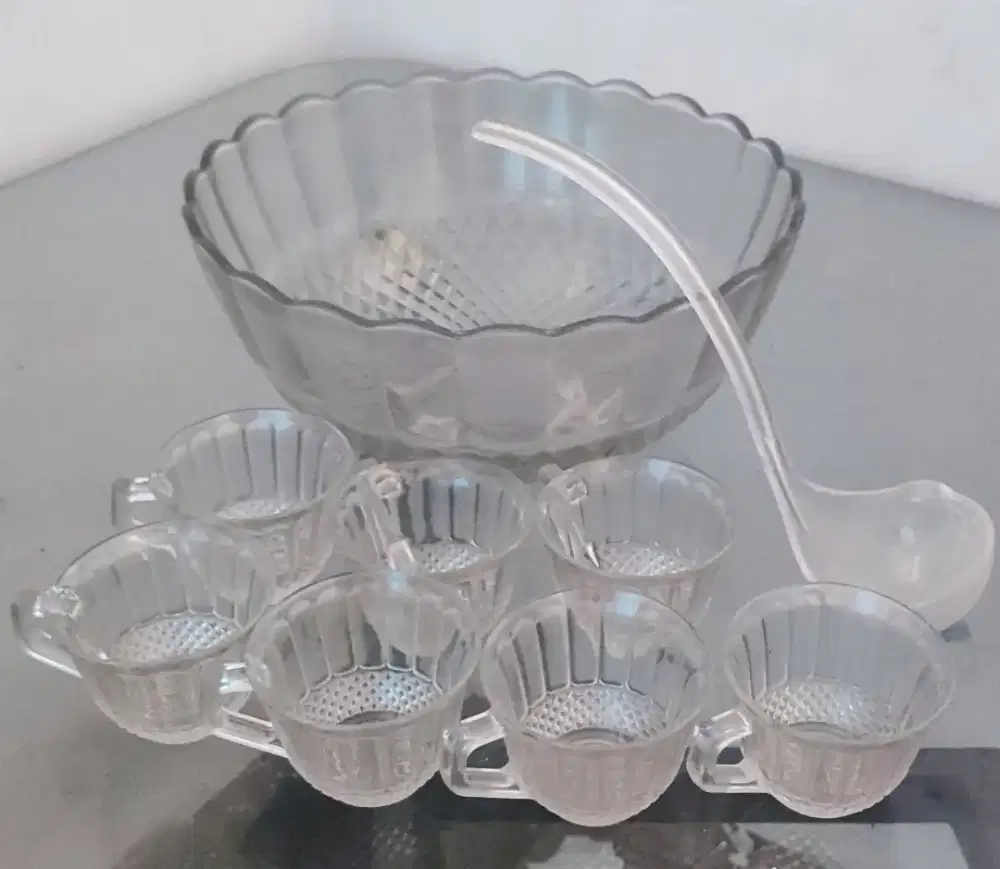 Set Mangkok dan gelas es buah