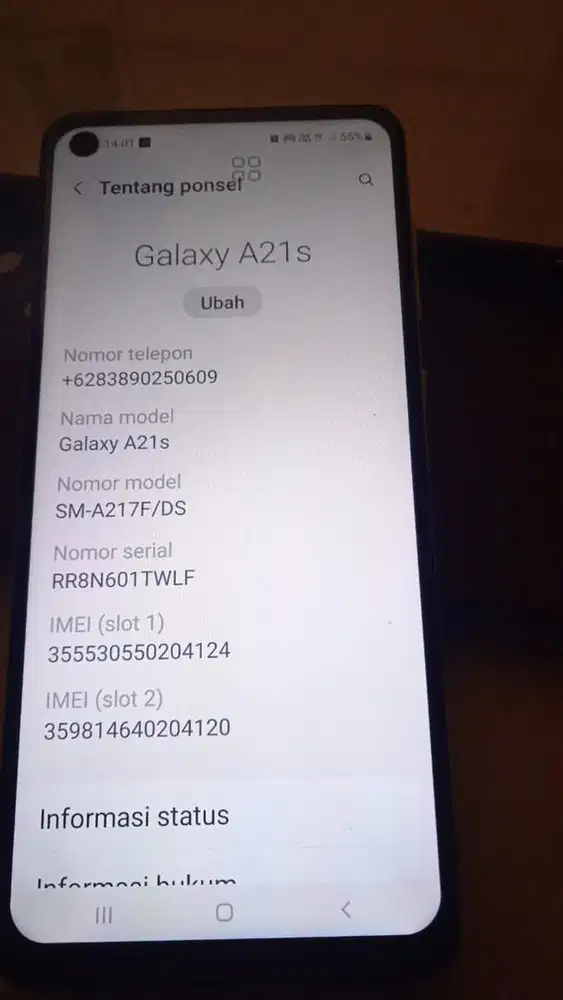 SAMSUNG A21 S... semua normal ya