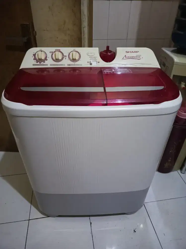M cuci sharp 9,5 kg mulpis siap pakai normal free ongkir