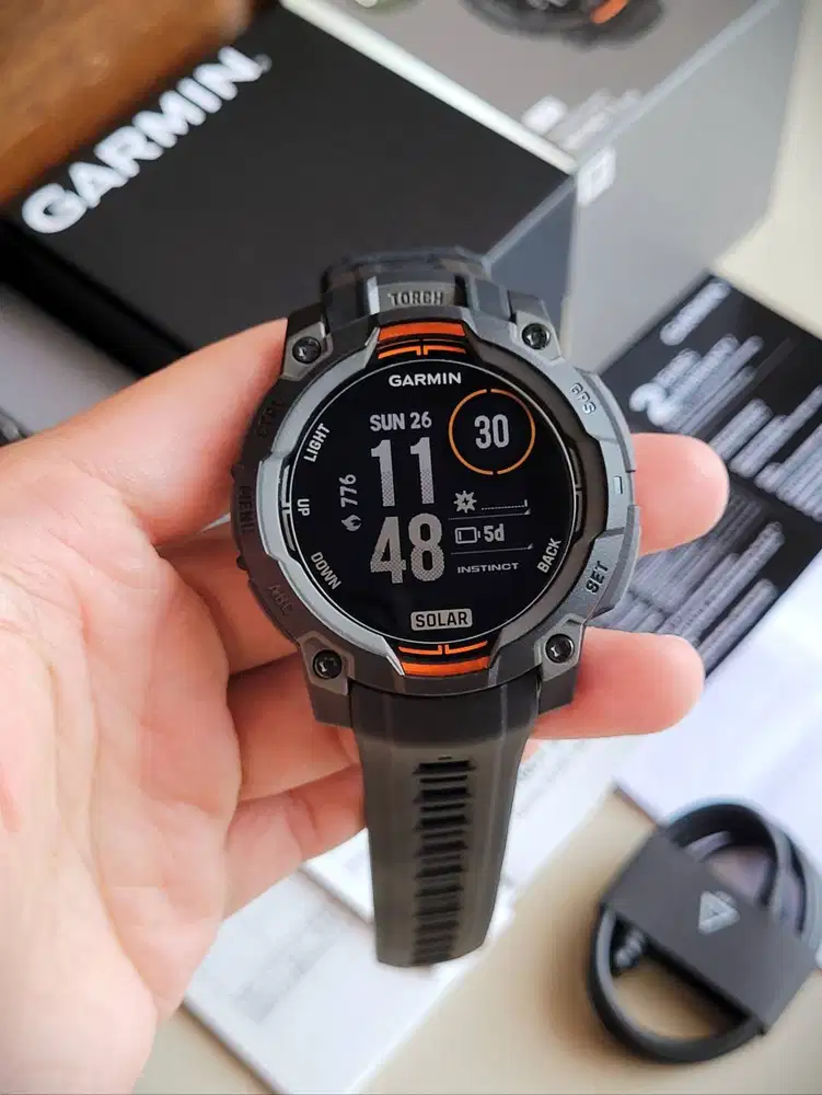 GARMIN INSTINCT 3 SOLAR 45MM Garansi Resmi Mulus Second Bekas Fullset
