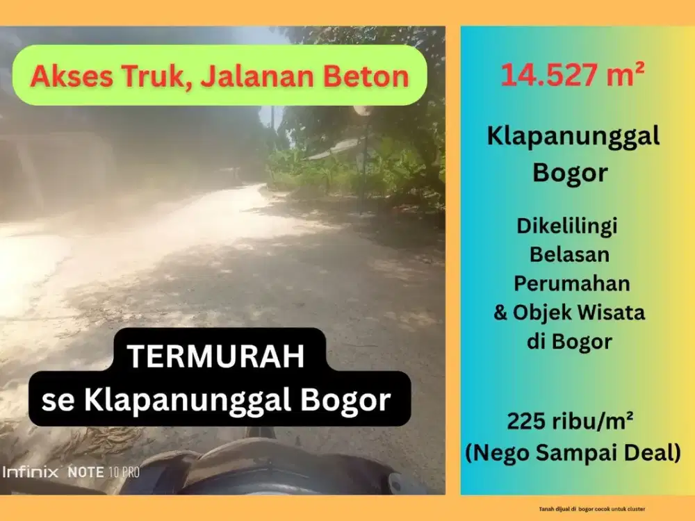 Dijual Tanah Murah di Klapanunggal Bogor – Lokasi Prospektif, Cocok untuk Investasi & Perumahan!