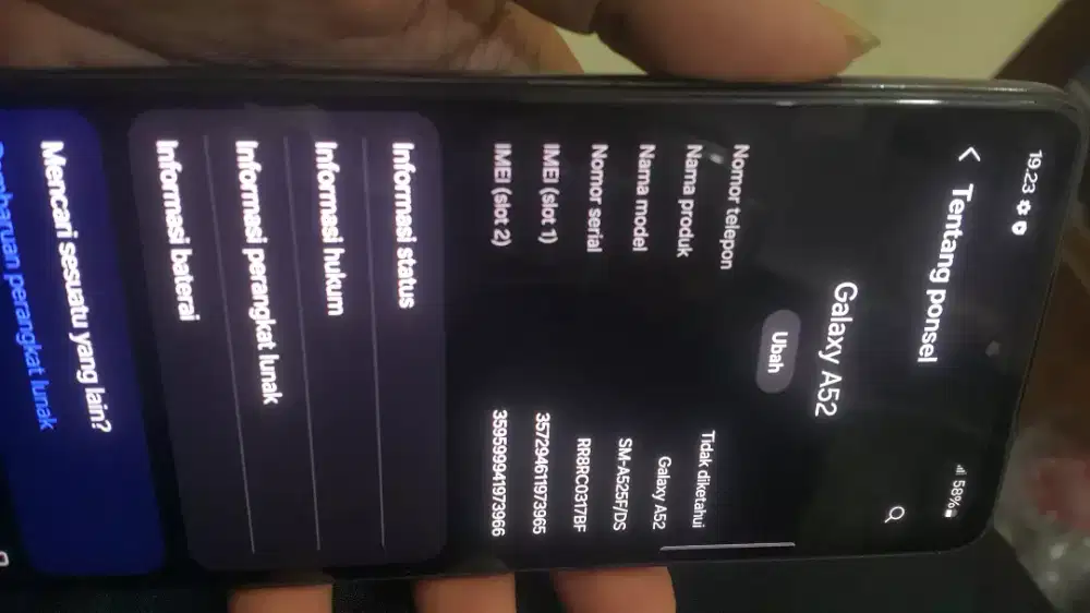 Dijual Samsung A52 Ram 8 / 256 Kondisi siap pakai