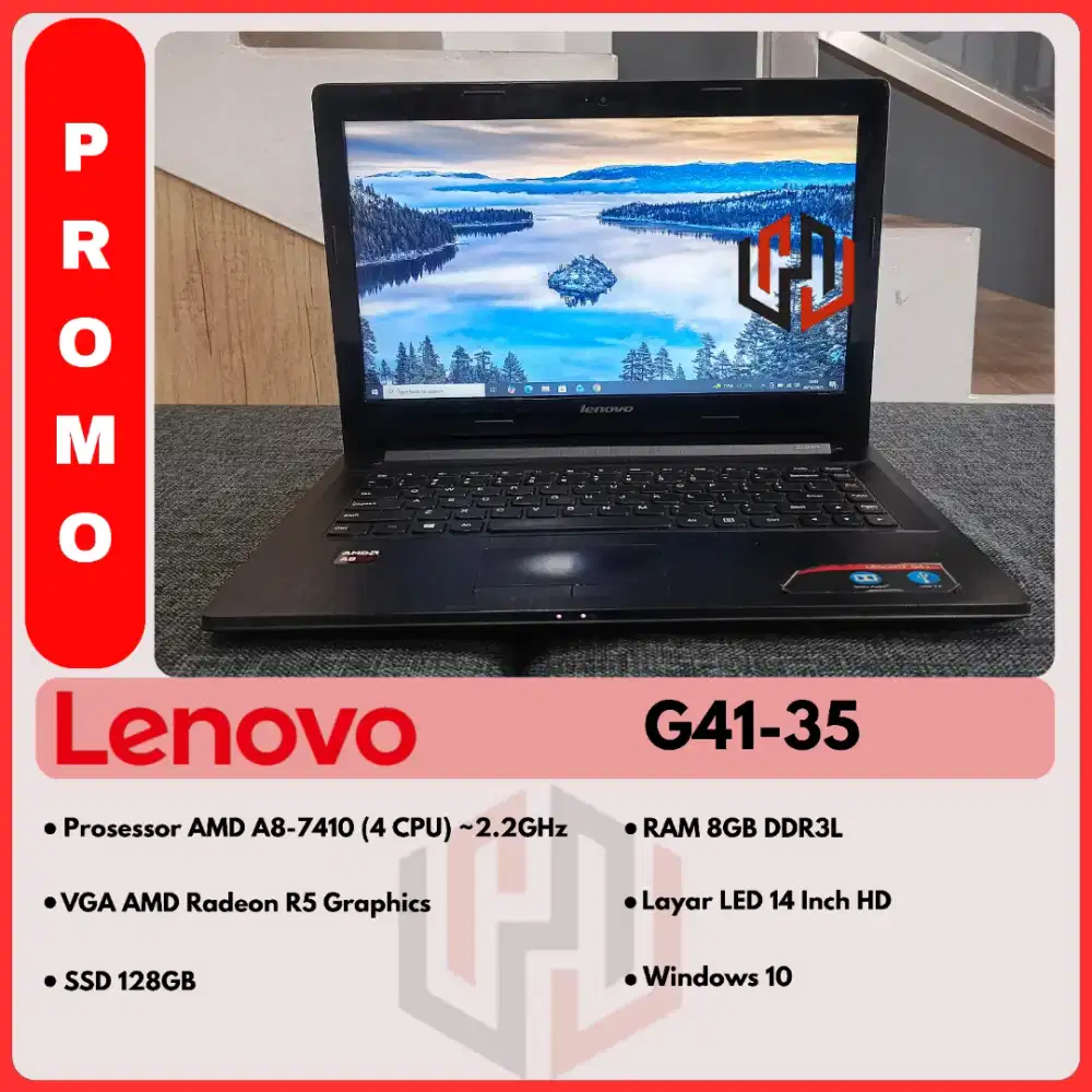 Lenovo G41-35 AMD A8 Sudah SSD normal jaya