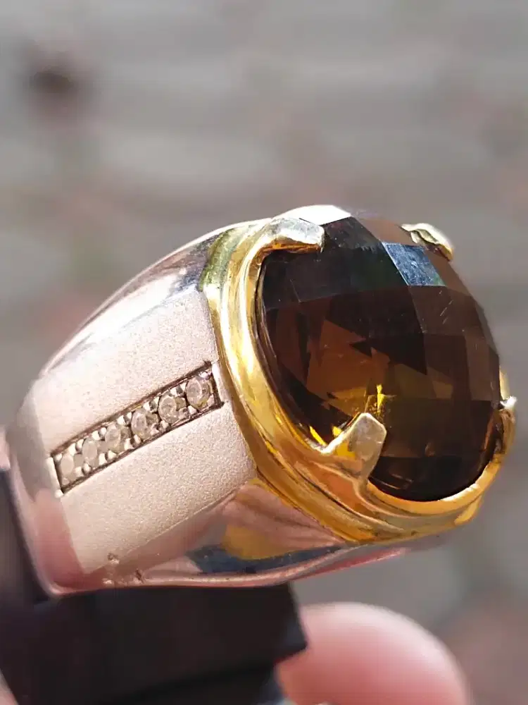 Cincin Natural Citrine Quartz