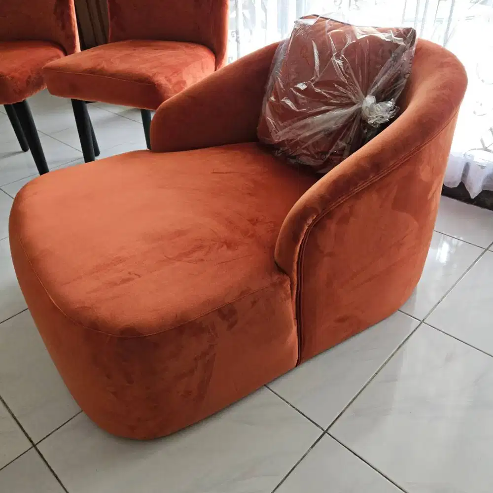 Kursi Sofa Suede Ruang Santai / Kamar / Anak / Asal Jepara