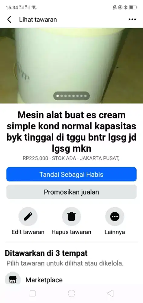 Mesin khusus buat escrem simple kond ful normal hrg murah sj cpt dpt