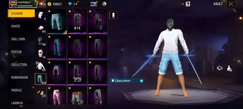 JUAL BELI, AKUN FF/FREE FIRE, TERPERCAYA DAN AMANAH,