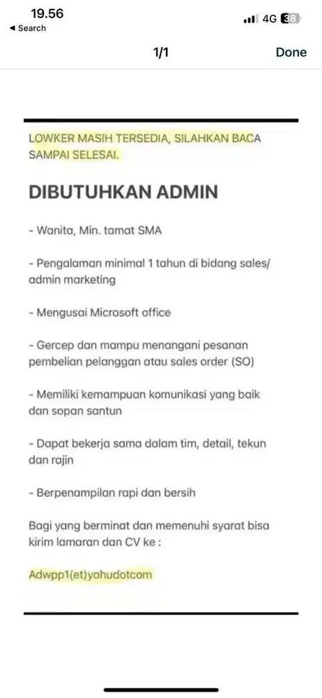 DIBUTUHKAN ADMIN