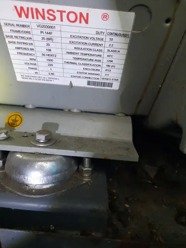 Genset V-Gen ultra silent 25kva dari baru belum pernah dipakai l
