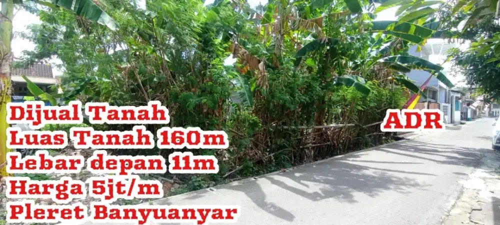 Dijual Tanah Banyuanyar Solo