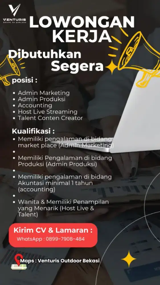 Lowongan Kerja Venturis Outdoor Bekasi