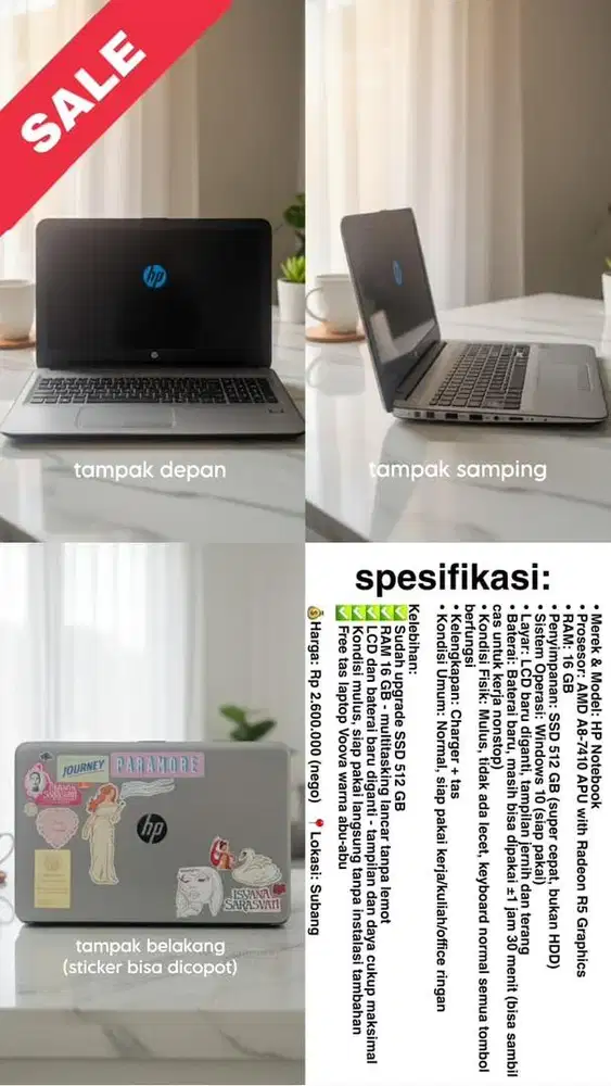 HP Notebook second
