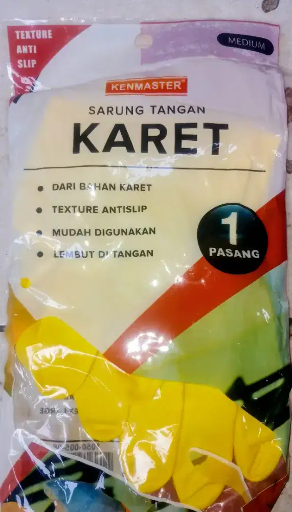 Sarung tangan karet kenmaster danRefill Mop,