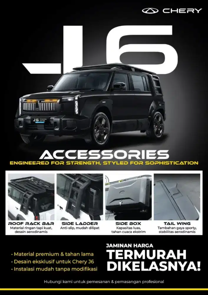 Aksesoris Chery J6 Ready Stock!