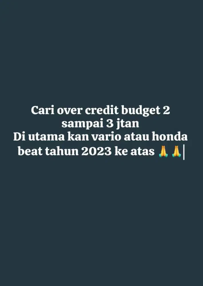 Cari over credit an motor