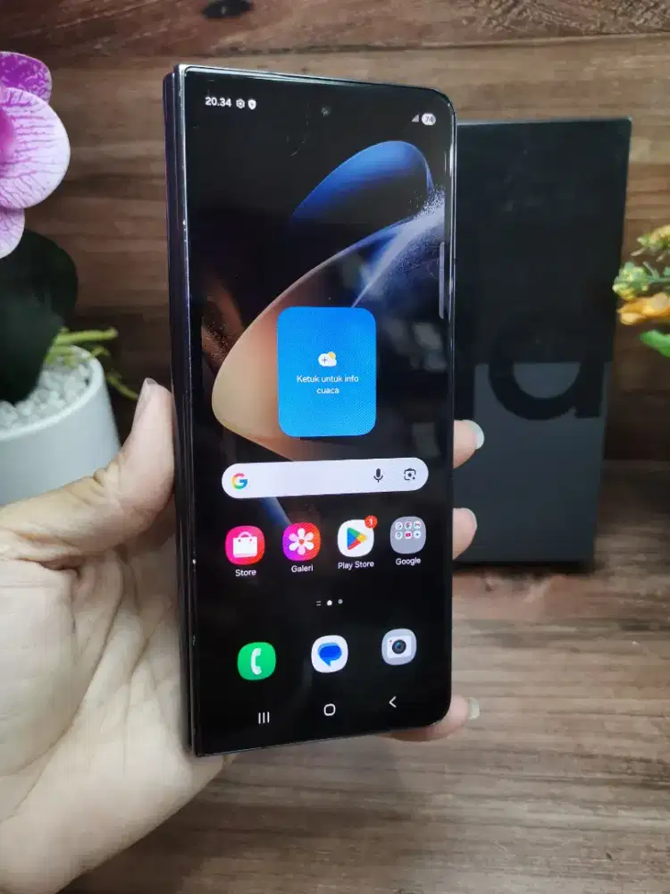 Samsung z fold 4 black 256 gb mulus fulset original garansi resmi sein
