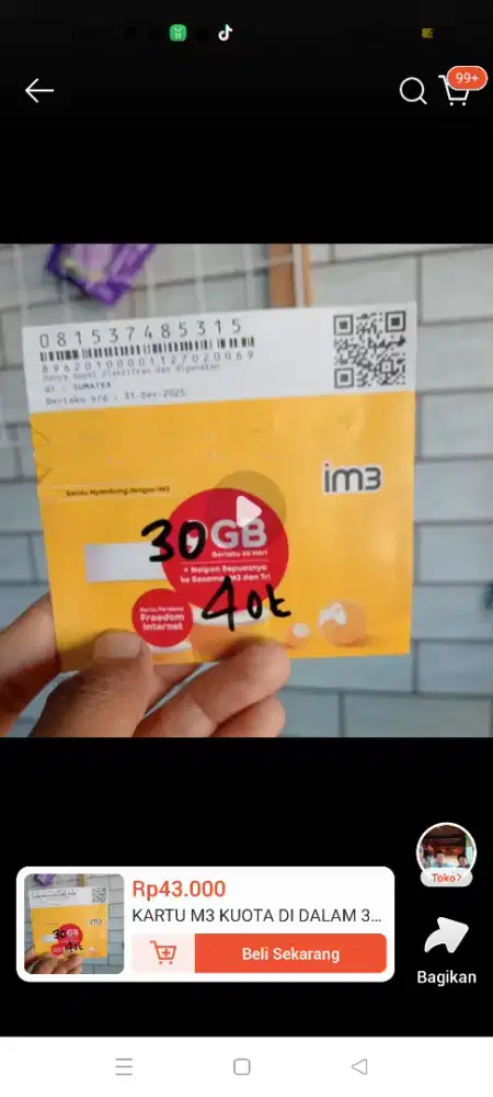 SUDAH REGISTRASI AKTIF TINGAL PAKAI KARTU PERDANA TELKOMSEL SIMPATI XL
