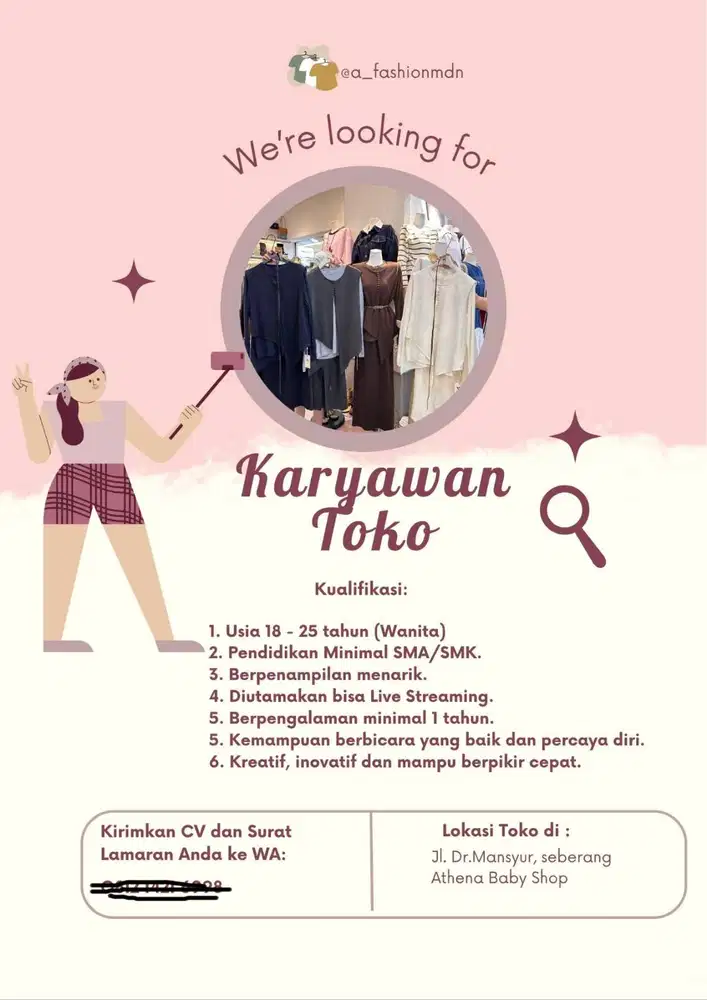 Dibutuhkan Cepat, khusus Muslimah