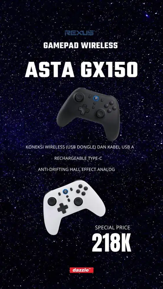 Gamepad wireless Rexus asta GX150