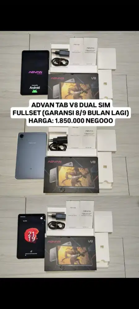 Di jual tablet advan V8 Negooin ajaa