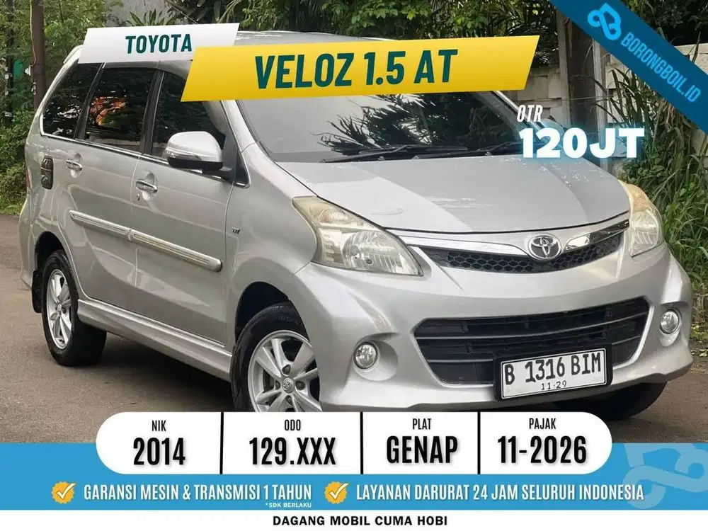 AVANZA 1.5 VELOZ AT 2014 SIAP PAKAI