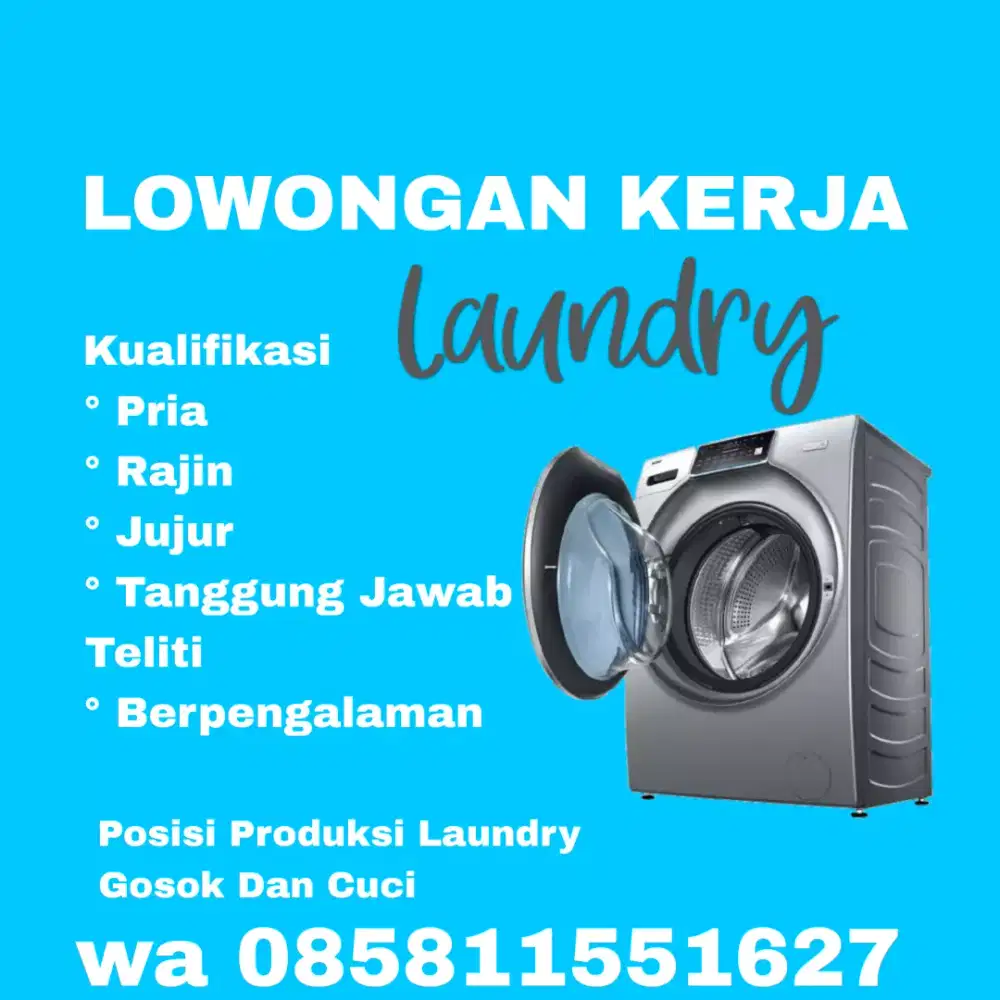 lowongan kerja berpengalaman laundry