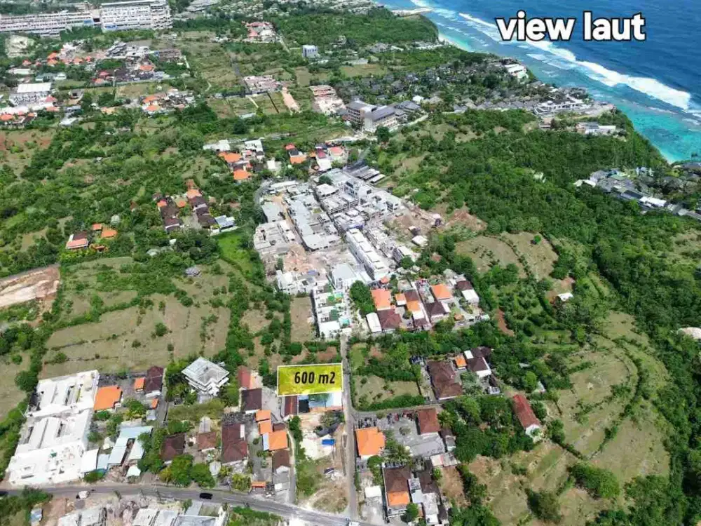 Jual Tanah 6are zona pink view laut kawasan villa & resort Ungasan Badung Bali