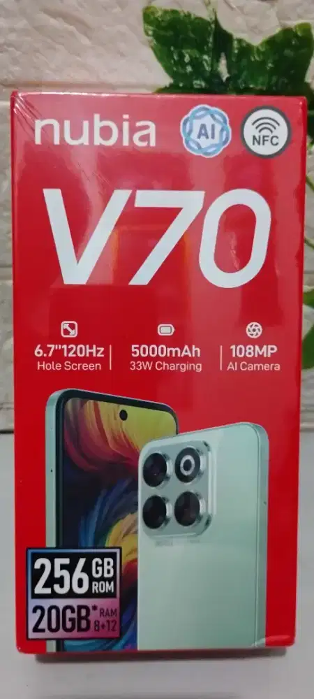 NUBIA V70 RAM 8+12 / 256 GB ROM Stardust Gray NEW GARANSI RESMI 1Tahun