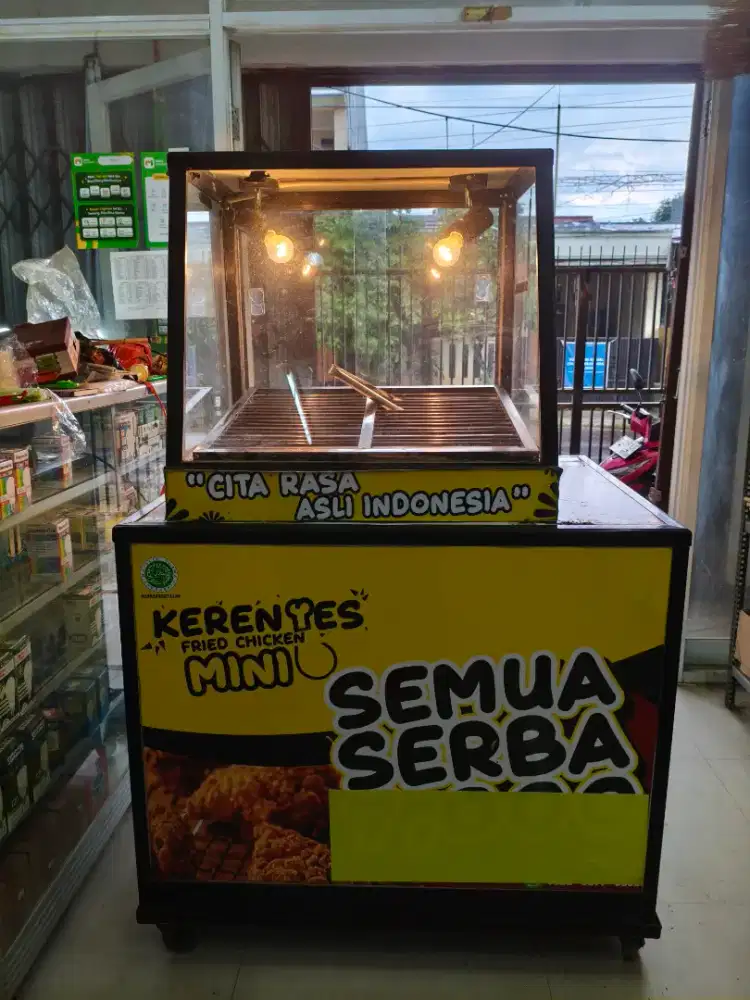 Gerobak Etalase Fried Chicken Ex Kerenyes Perlengkapan Usaha