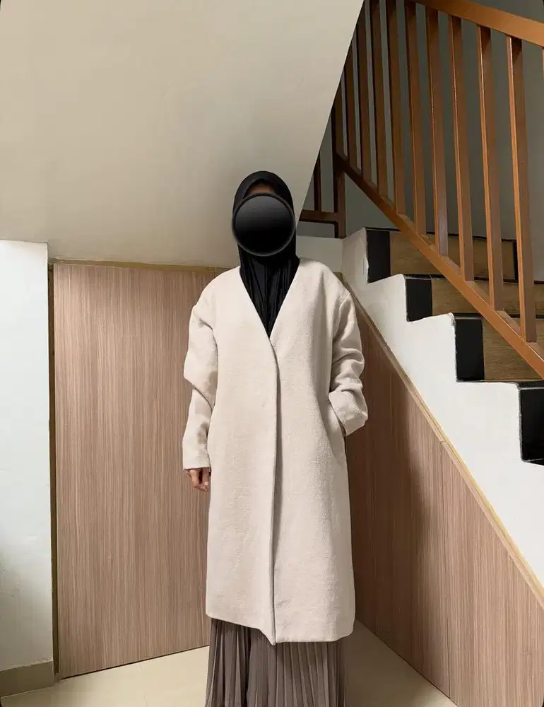 Coat Winter Ivory/Cream Global Uniqlo (GU) LD 115
