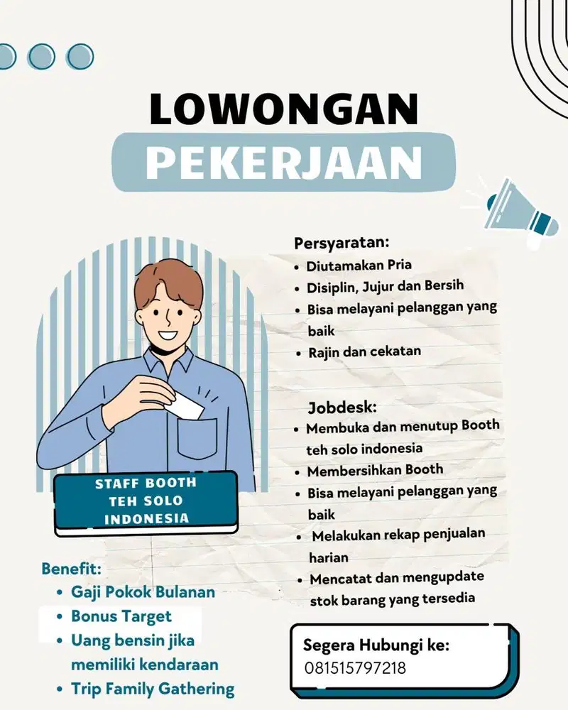 Lowongan Pekerjaan Booth Teh Solo