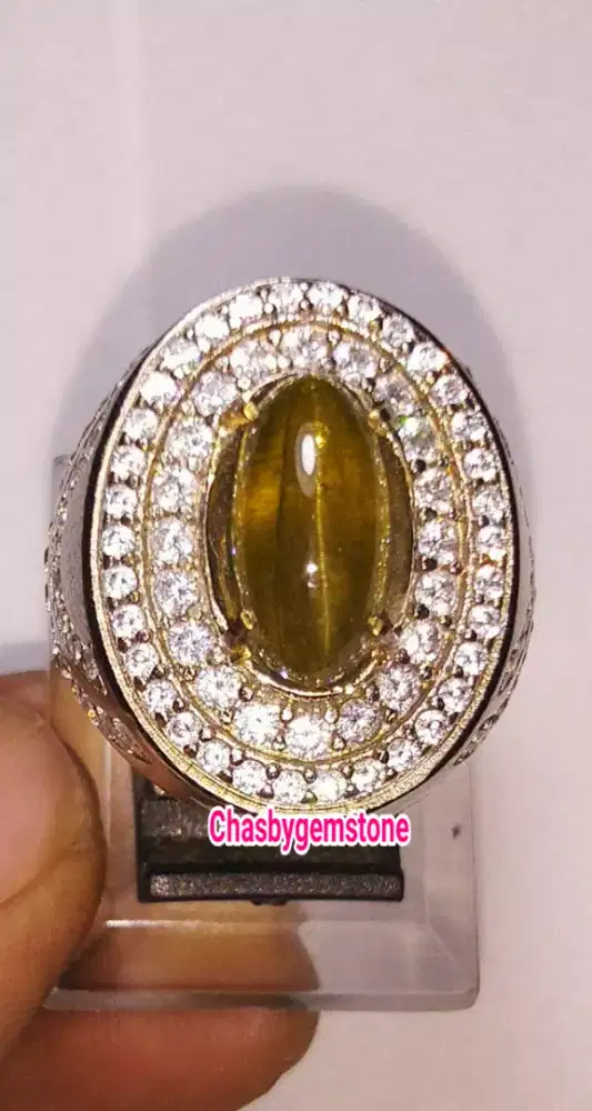 Natural batu permata cat eye slimanite-Batu mata kucing silimanite HQ