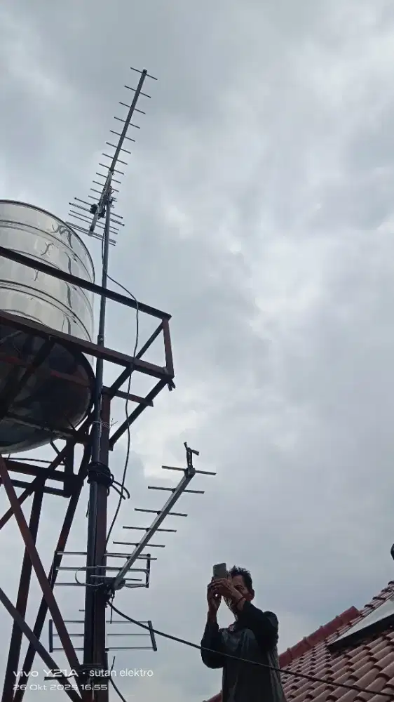 Super kuat sinyal Antenna tv digital ples pasang