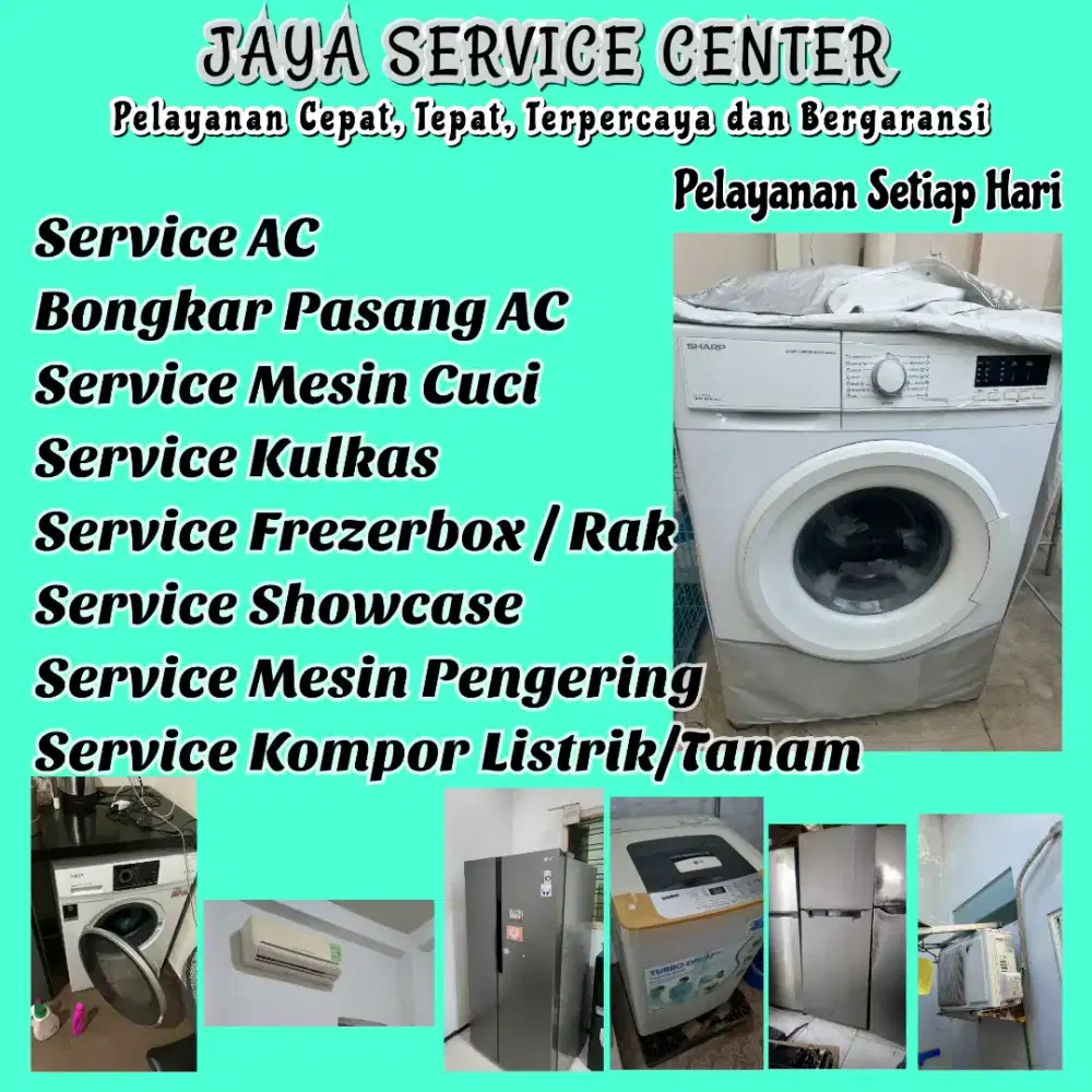 Service Mesin Cuci Frezer Bongkar Pasang Servis AC Kulkas Sukomanungga