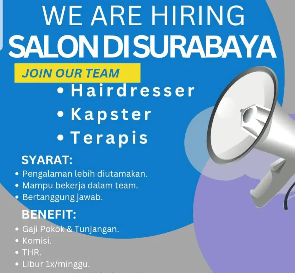 Butuh segera Hairdresser, Kapster, Terapis