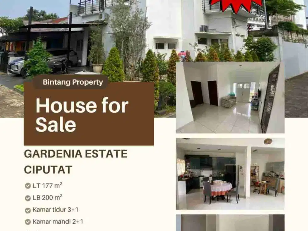 Gardenia Estate Ciputat, RE Martadinata, rumah turun harga