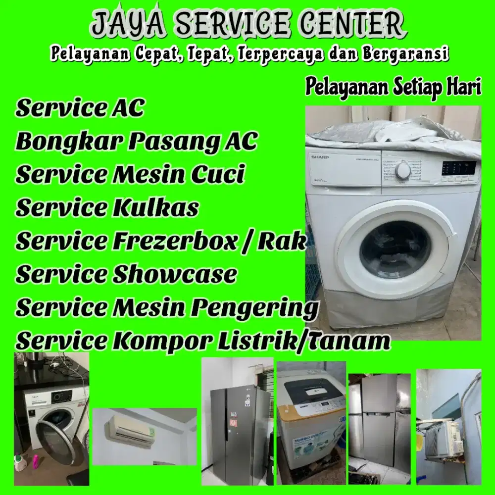 Service Kulkas Frezer Bongkar AC Pasang AC Servis AC Mesin Cuci Taman