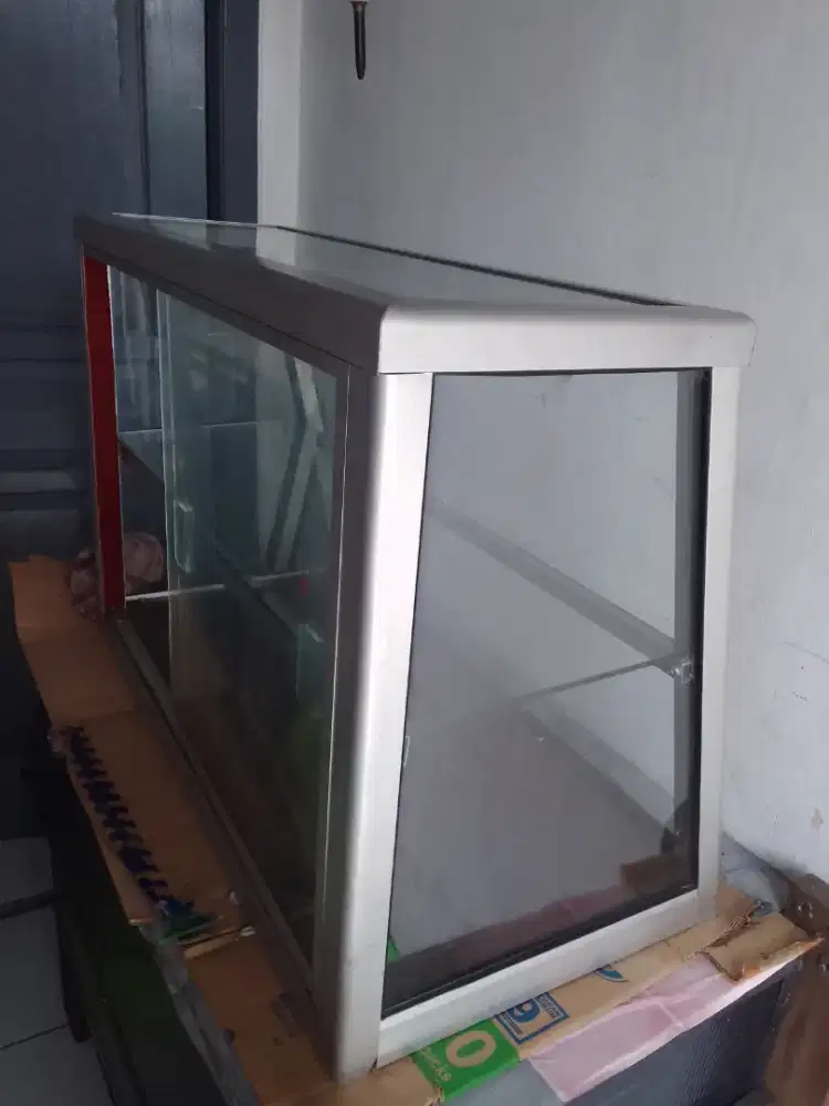Etalase kaca jualan miring 70x40x50cm