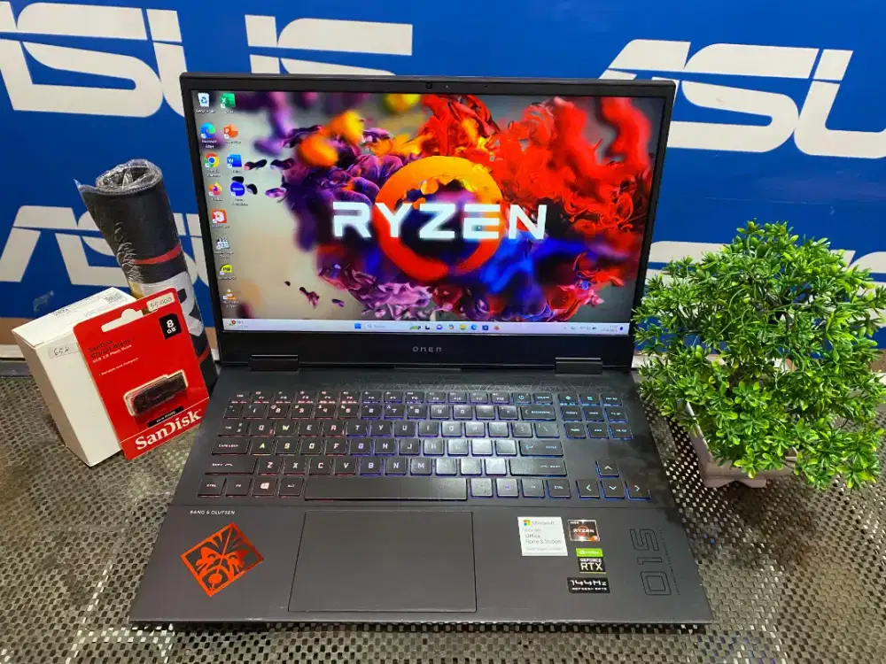 READY HP OMEN 15 RYZEN 9 RAM 16GB SSD 1TB FULLSET
