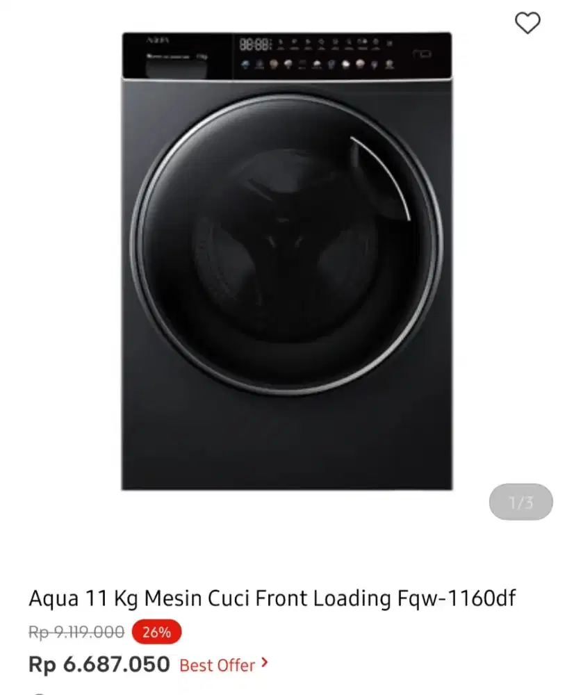 WM AQUA FRONT LOAD 11kg