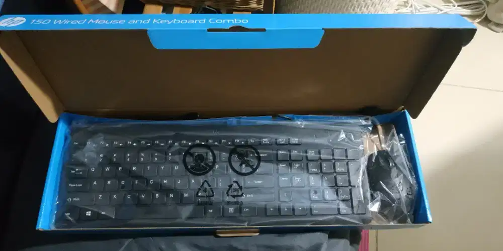 Keyboard Original HP 150 Wired + Mouse